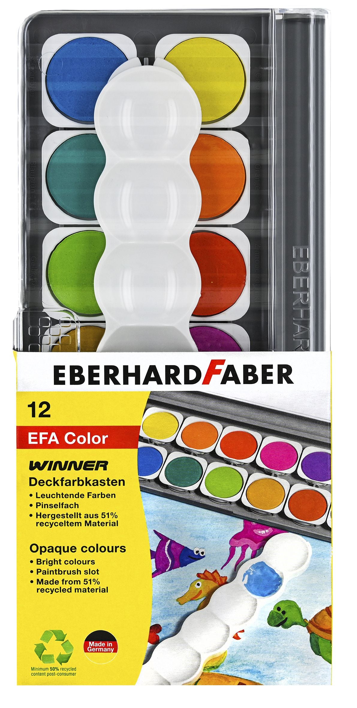 ACUARELE 12 CULORI DETASABILE + PALETA+TUB ALB EBERHARD FABER ACUARELE 12 CULORI DETASABILE + PALETA+TUB ALB EBERHARD FABER